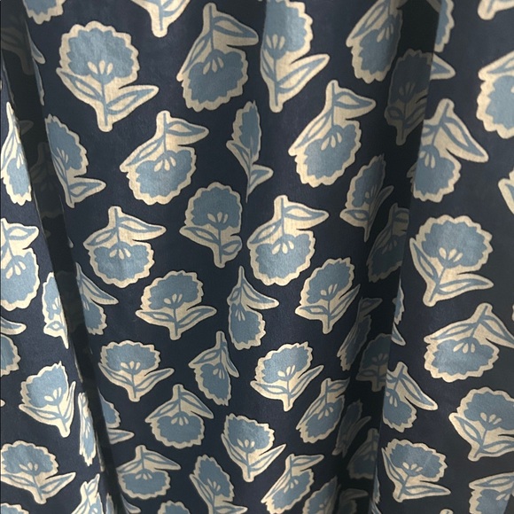 J. Crew Blue and White Floral Casual Nap Dress - Picture 4 of 5